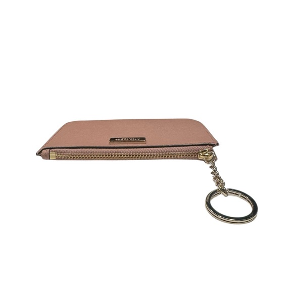 KATE SPADE Dusty Pink Gold Key Ring Card Holder - Picture 12 of 12
